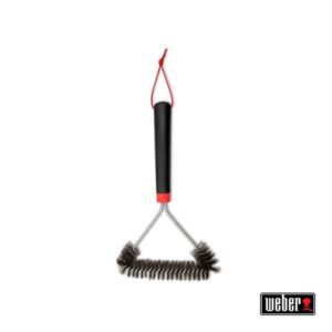 original-weber-zubehoer-grillbuerste-aus-edelstahl-dreieckig-mit-schwarzrotem-griff