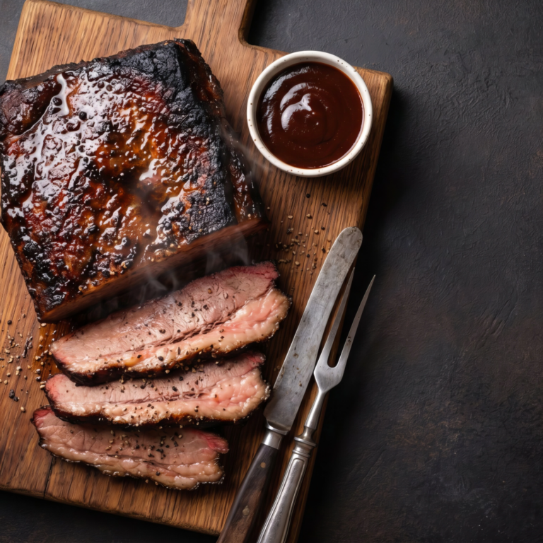 beef-brisket-fertig-mit-bbqsauce-auf-schneidebrett